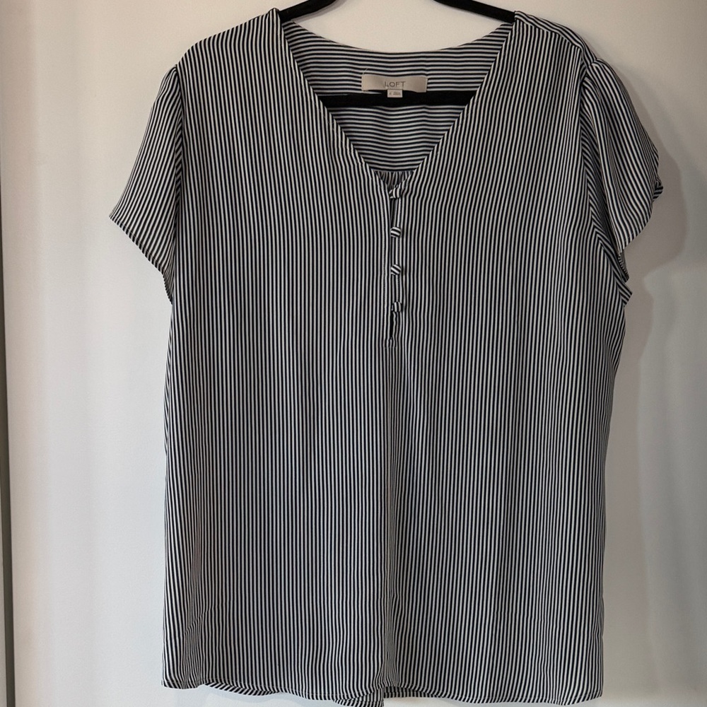 Striped Black and White Women's Top